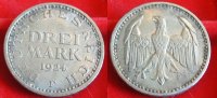  1924 F 3 Mark vz+ Patina 69,99 EUR  Excl. 7,30 EUR Verzending