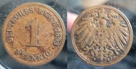 Kaiserreich 1 Pfennig 1893 F S-SS 11,00 EUR  Excl. 5,50 EUR Verzending