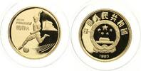 100 Yuan China 1993 Fußball - WM 1994 in den USA 10,38g Feingold -