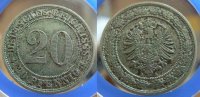  1888 A 20 Pfennig f.VZ Patina 33,00 EUR  Excl. 7,30 EUR Verzending