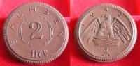  1921 2 Mark Sachsen f.prägefrisch 17,50 EUR  Excl. 5,50 EUR Verzending
