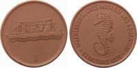 Meissener Original Porzellan/Steingut Medaille Schloss Moritzburg -