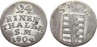 1/24 Taler 1804 Sachsen Weimar Eisenach Carl August 1775-1828 -