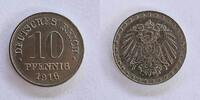  1916 E 10 Pfennig VZ 9,00 EUR  Excl. 5,50 EUR Verzending