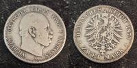  1877 A 2 Mark Preussen Wilhelm I fast ss 19,99 EUR  Excl. 5,50 EUR Verzending