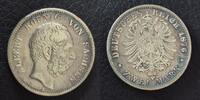 2 Mark Sachsen Albert  1876 ss