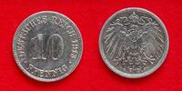  1913 A 10 Pfennig VZ 2,00 EUR  Excl. 5,50 EUR Verzending
