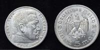  1935 E 5 Mark Hindenburg vz-st min Haarlinien 38,00 EUR  Excl. 7,30 EUR Verzending