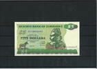 Zimbabwe 5 Dollar Banknote / Geldschein -