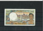 Tahiti 500 Francs Banknote / Geldschein -