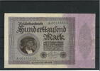 Weimarer Republik 100000 Mark Banknote / Geldschein - Serie A -