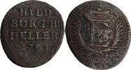 Sachsen-Hildburghausen 1 Heller Ernst 1680-1715, Selten -