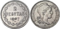 Spanien 2 Pesetas Euzkadi, geprägt während des Spanischen Bürgerkrieges -