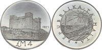 Malta 4 Lira (Malta Pound) Turm der Heiligen Agatha /Das Wappen Maltas von 1975 auf der Bildseite/ -