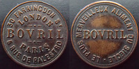 Jetons publicitaire, Jeton de commerce, Jeton de m jeton Paris, Londres, Bovril, jeton 20,5 mm, le plus merveilleux aliment du seigle, TTB -