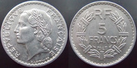 France 5 francs 5 francs Lavrillier aluminium 1947, G.766a petites traces, presque SUPERBE -