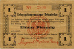 Allemagne, camp de prisonniers Holzminden 1 pfennig Allemagne, camp de prisonnier Holzminden, 1 pfennig Octobre 1915, TTB -