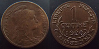France 1 centime 1 centime Daniel Dupuis 1920, G.90 SUPERBE -