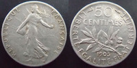 France 50 centimes 50 centimes Semeuse de Roty 1905, G.420 TTB -