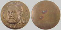 Personnages célèbres VICTOR HUGO, Médaille uniface 39,6 mm, revers CDB, SUPERBE -