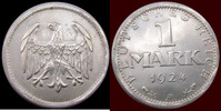 Allemagne, Deutschland, Weimar republik, republiqu 1 mark Allemagne, Deustchland, Weimar Republik, République de Weimar, 1 mark 1924 A, J.311 TTB à SUPERBE -