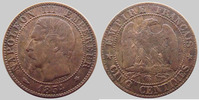 France 5 centimes NAPOLEON III, 5 centimes 1854 BB Strasbourg, petite abeille, G.152 TB à TTB -