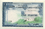 Cambodge, Laos et Vietnam 1 piastre CAMBODGE, LAOS et VIETNAM, 1 piastre 1954, P.105 Neuf -