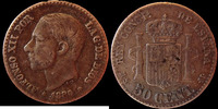 Espagne, Spain 50 centimos Espagne, Spain, Alfonso XII, 50 centimos 1880, KM.685 TB à TTB -