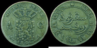 Indes Hollandaise, Netherland India gulden Indes Hollandaise, Netherland India, 1/10e de gulden 1854, KM.318 TTB -