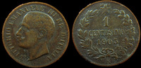 Italie, Italia, Italien 1 centesimi Italie, Italia, 1 centesimi 1903 R, Vittorio Emanuele III, KM.35 TTB -