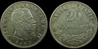 Italie, Italia, Italien 20 centesimi Italie, Italia, 20 centesimi 1863 MBN, Vittorio Emanuele II, KM.13.1 TTB+ -