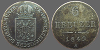 Autriche, Austria, osterreich Autriche, Ostereich, Austria, François Joseph I, 6 kreuzers 1849 A, J.283 TTB à SUPERBE -