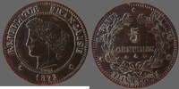 France 5 Centimes 5 Centimes Cérès 1872 A Paris, G.157a TTB+ -