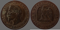 France 5 centimes NAPOLEON III, 5 centimes 1861 BB Strasbourg, G.155 TB/TTB -