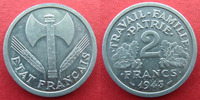 France 2 francs 2 francs Bazor 1943 aluminium, G.536 SUPERBE+ -