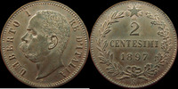 Italie, Italia, Italien 2 centesimi Italie, Italia, Umberto I, 2 centesimi 1897 R, KM.30 SUPERBE -