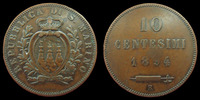 Italie, Italia San Marino 10 centesimi Italie, Italia, San Marino, 10 centesimi 1894, KM.2 TTB+ -