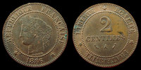 France 2 centimes 2 centimes Cérès 1886 A Paris, G.105 TTB+ -