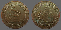 Espagne, Spain 2 centimos Espagne, Spain, 2 centimos 1870 OM, KM.661 TTB+ -