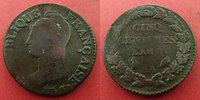 Directoire 5 Centimes 5 Centimes AN 8 AA Metz, G.126 a TB/TB+ -