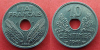 France 10 centimes 10 centimes zinc grand module 1941, G.290 petites tâches sinon SUPERBE à FDC -