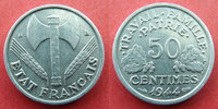 France 50 centimes 50 centimes Bazor aluminium 1944 B, G.425 SUPERBE -