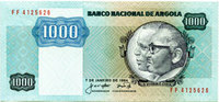 Angola 1000 kwanzas ANGOLA, billet de 1000 kwanzas 7-1-1984, P.121.9 SPL -