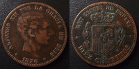 Espagne, Spain 10 centimos Espagne, Spain, 10 centimos 1878, Alphonso XII, TTB -