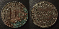 Brésil, Brazil 20 reis BRESIL, BRAZIL, Joao VI, 20 reis 1820 R, 5,80 grms, KM.316.1 petites tâches sinon SUPERBE -