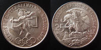 Mexique, Mexico, Mexican 25 pesos Mexique, Mexico, 25 pesos 1968, jeux olympique, traces de nettoyage sinon TTB+ -