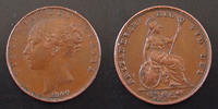 Grande Bretagne, Great Britain, Angleterre Farthing Grande Bretagne, Great Britain, Victoria, Farthing 1840, KM.725 TTB+ -