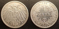 Allemagne, Deutschland, Empire, Kaisereich 1 Mark 1 Mark 1896 A, J.17 Presque TTB -