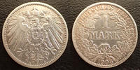 Allemagne, Deutschland, Empire, Kaisereich 1 Mark 1 Mark 1905 A, J.17 TTB -