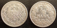 Allemagne, Deutschland, Empire, Kaisereich 1/2 Mark 1/2 Mark 1911 G, J.16 TTB+ -